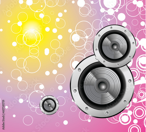 Bubbles fantasy colorful music background