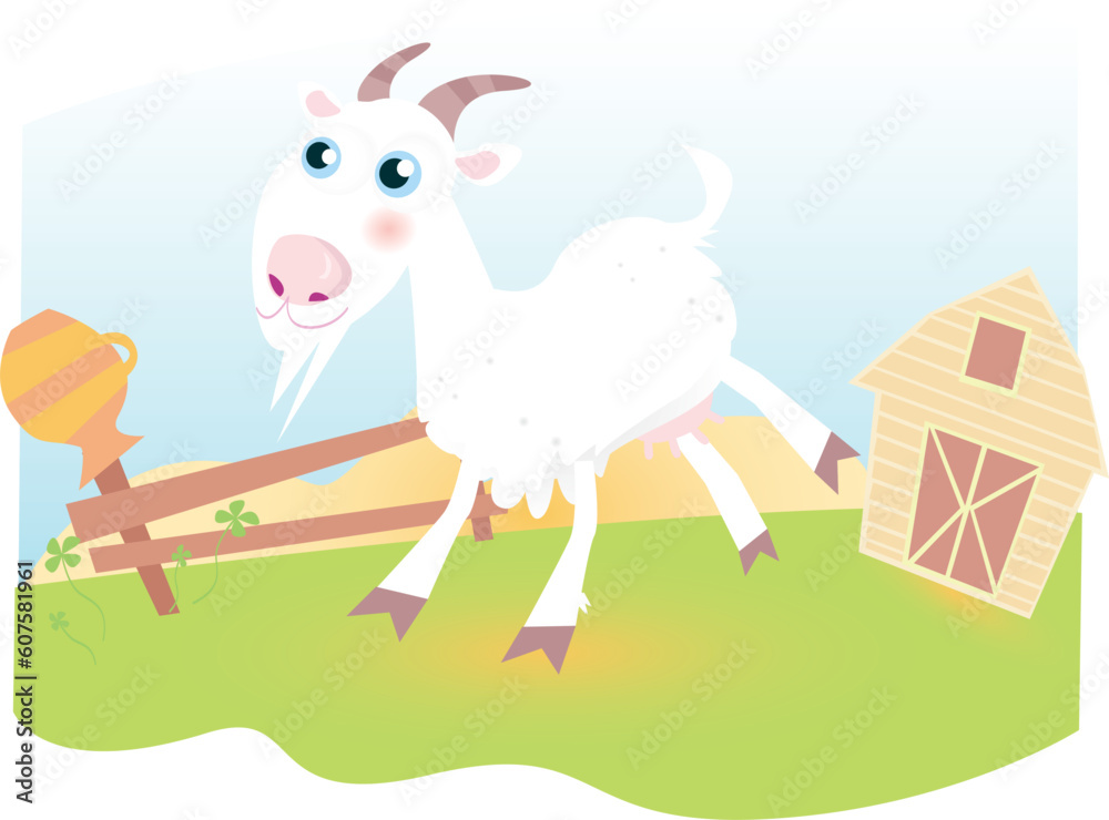 Funny animal.  Vector cartoon Illustration.