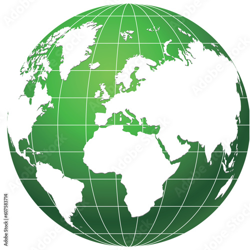 vector globe isolated on white background