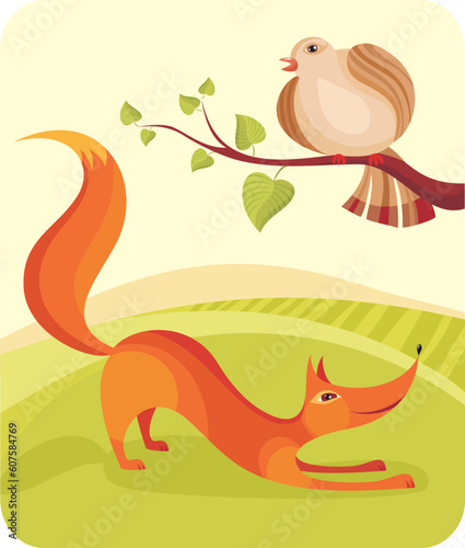 illustration of a cunning fox