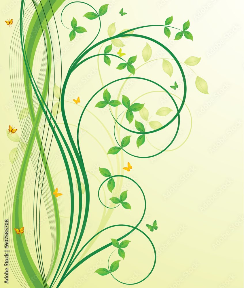 Abstract floral vector background