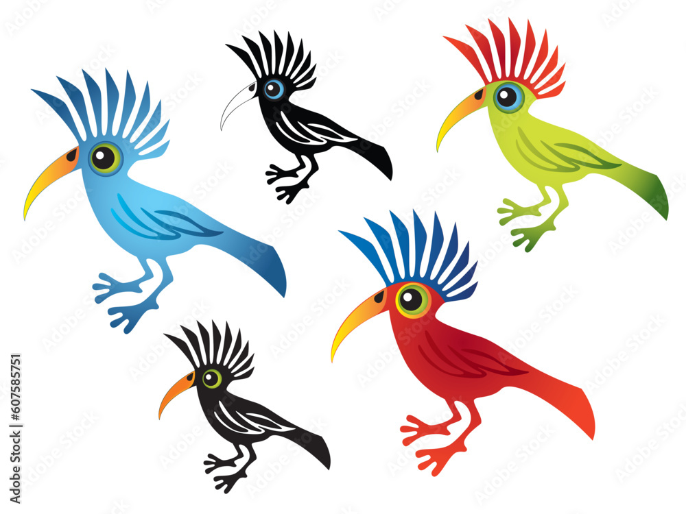 Naklejka premium color parrot vector