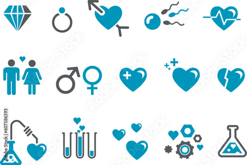 Vector icons pack - Blue Series, s.valentine collection