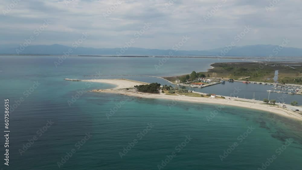 Aerial view of Fanari, a small town along the coastline of Thracian Sea, East Macedonia and Thrace, Greece. Aerial view of Fanari, a small town along the coastline of Thracian Sea, East Macedonia and Thrace, Greece.