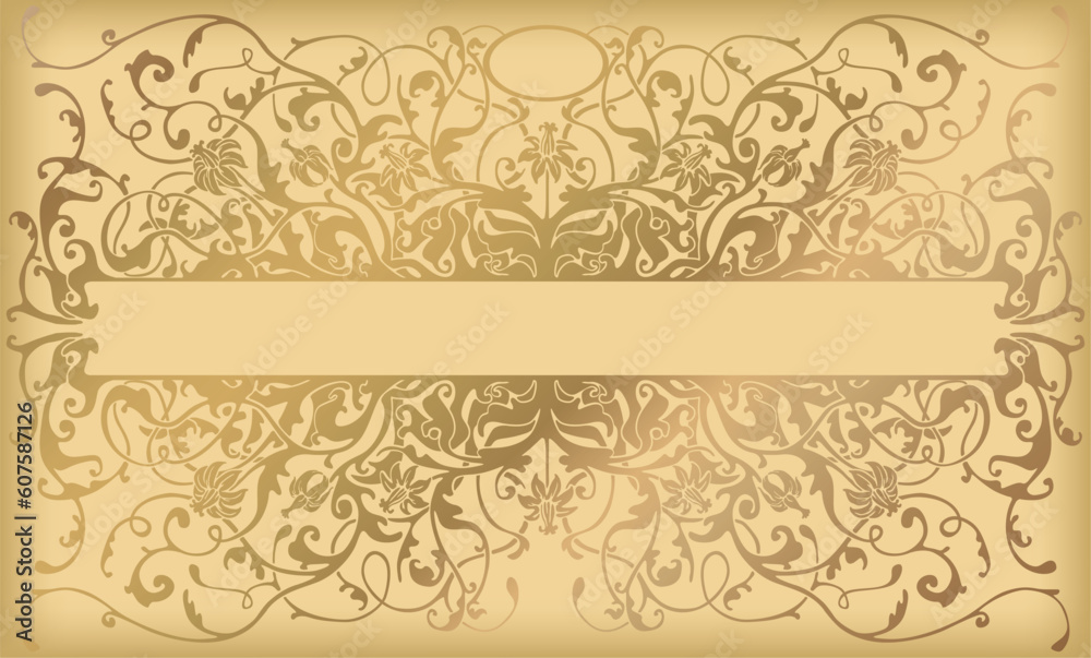 Decorative card with blank space for your adding