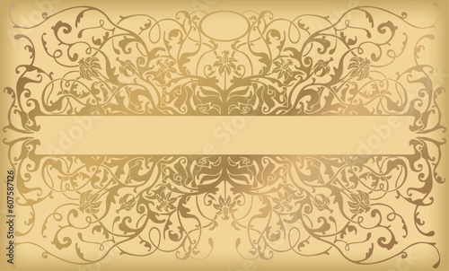 Decorative card with blank space for your adding