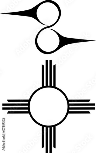 Set of two Native american symbols