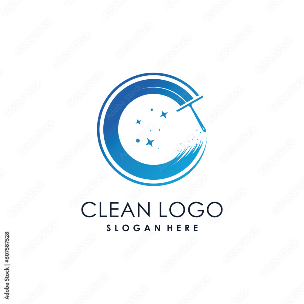Clean logo vector idea with modern abstract style