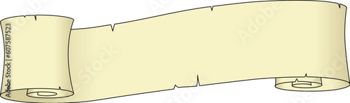 banner scroll spiral parchment paper