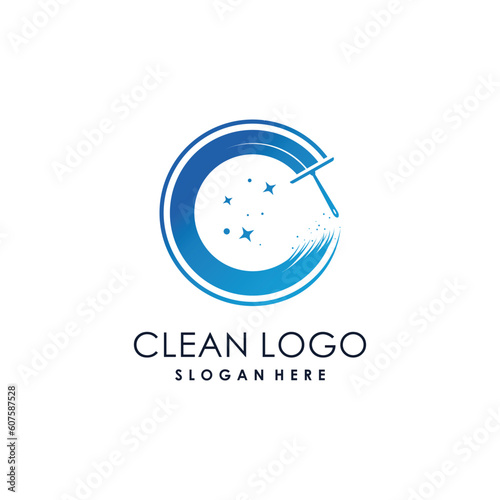 Clean logo vector idea with modern abstract style