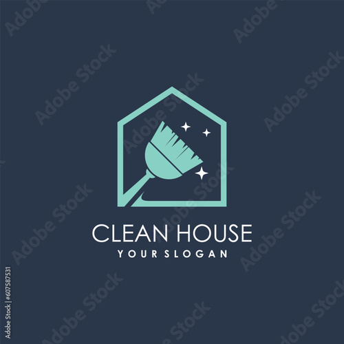 Clean logo vector idea with modern abstract style