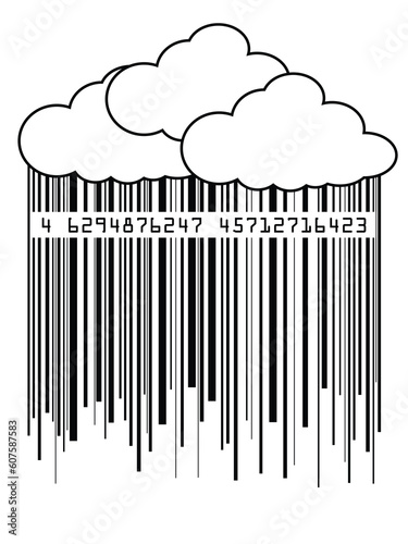 barcode stripes falling down vector illustration