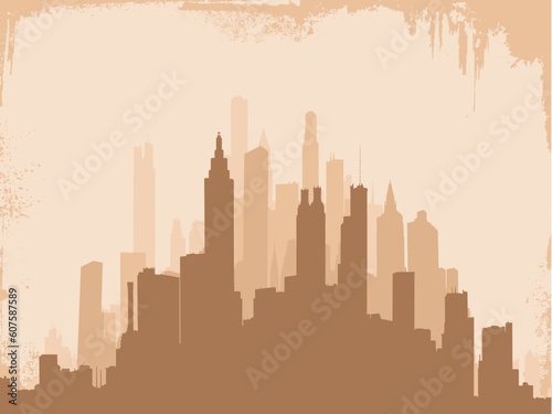 city background fully editable vector illustration