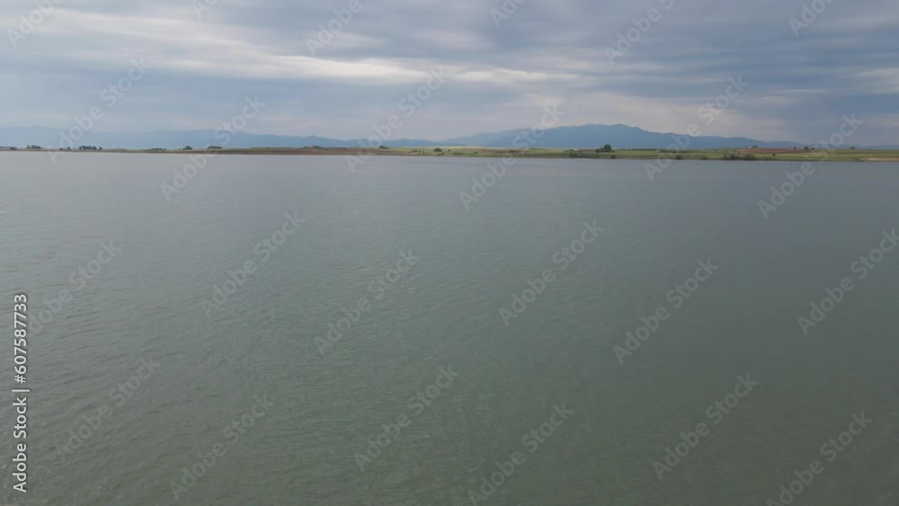 Aerial view of Limnothalassa Ksirolimnis Lake, East Macedonia and Thrace, Greece. Aerial view of Limnothalassa Ksirolimnis Lake, East Macedonia and Thrace, Greece.
