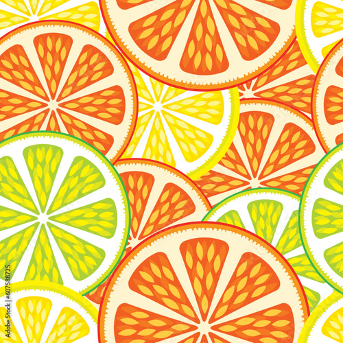 Seamless background with juisy fruits