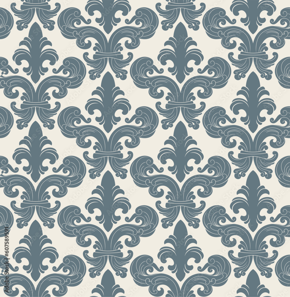 Fototapeta premium Seamless background from a floral ornament, Fashionable modern wallpaper or textile