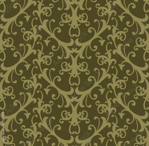 Seamless background from a floral ornament, Fashionable modern wallpaper or textile