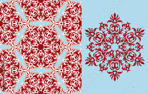 Seamless background from a floral ornament, Fashionable modern wallpaper or textile