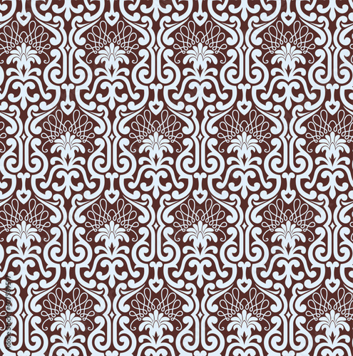 Seamless background from a floral ornament, Fashionable modern wallpaper or textile