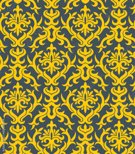 Seamless background from a floral ornament, Fashionable modern wallpaper or textile
