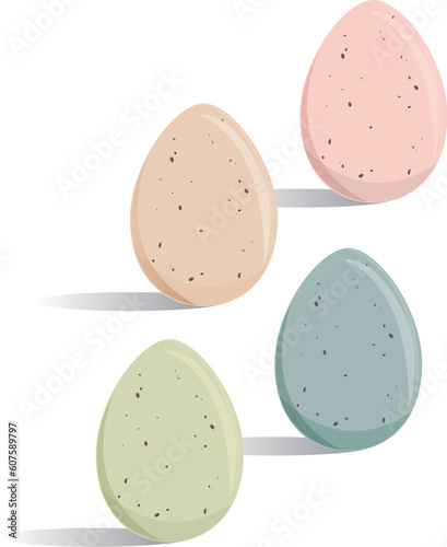 pastel eggs with speckles