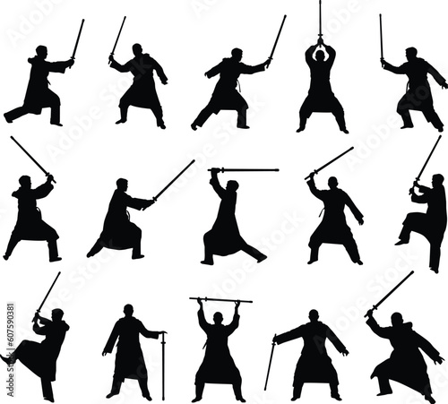 swordsman silhouettes