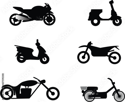 motorcycle silhouettes
