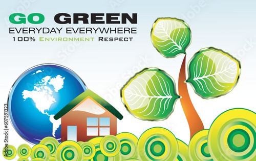 Go green recycle and environment background