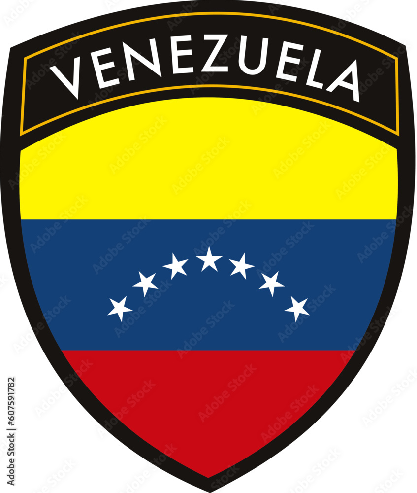 vector venezuela crest flag on withe background vector venezuela crest flag on withe background
