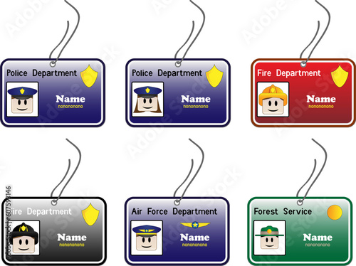 Identity card for police officers, firefighters and park rangers