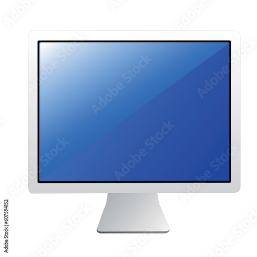 vector monitor isolated on white background