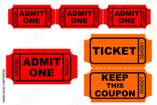 Admission and raffle tickets