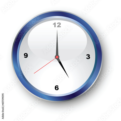 Illustration of a standard clockface
