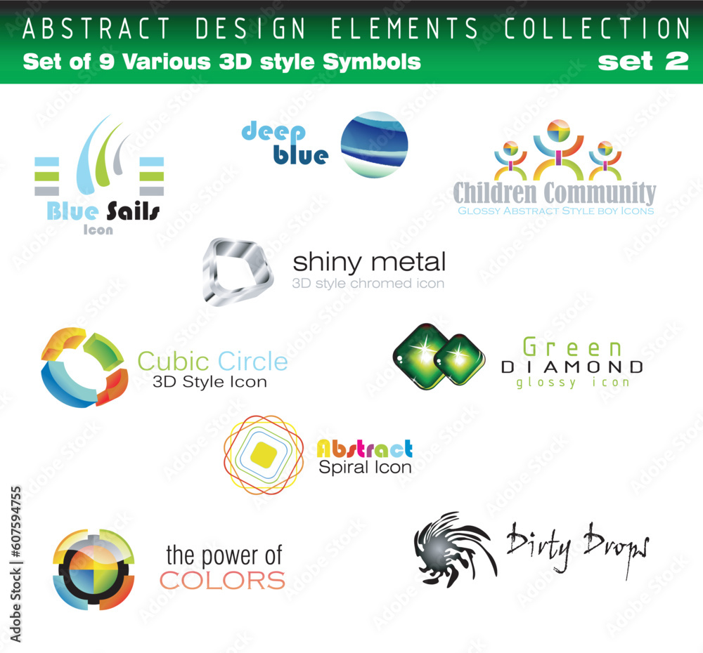 Collection of 3D Design Elements Set 2 - Other set in my Portfolio Collection of 3D Design Elements Set 2 - Other set in my Portfolio