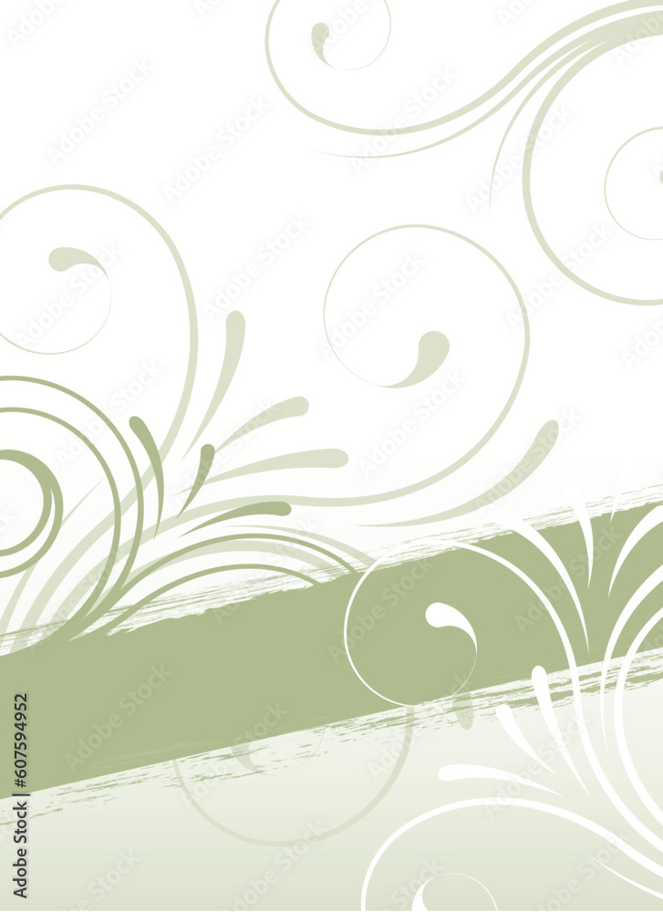 abstract floral design with text bar