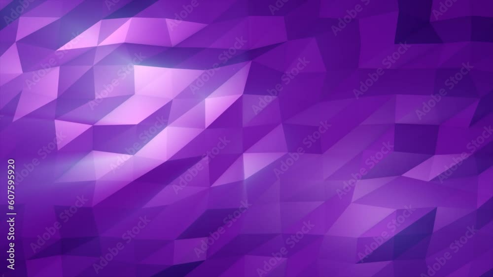 Abstract purple looped seamless low poly triangular mesh background, 4k video, 60 fps Abstract purple looped seamless low poly triangular mesh background, 4k video, 60 fps