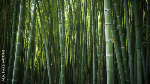 Dense bamboo forest by generative AI