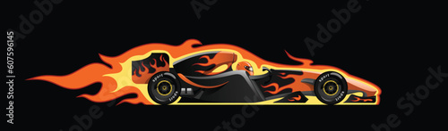 vector illustration of  formula 1. racing car