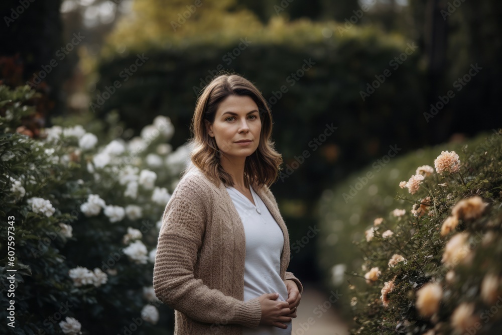 Young beautiful woman in the park. Attractive girl in the garden. Young beautiful woman in the park. Attractive girl in the garden.