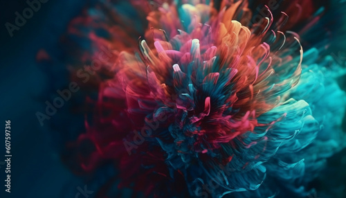 Vibrant colors flow in smooth underwater motion generated by AI © Jeronimo Ramos
