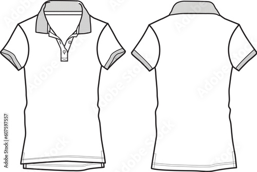 lady fashion polo illustration design for your label