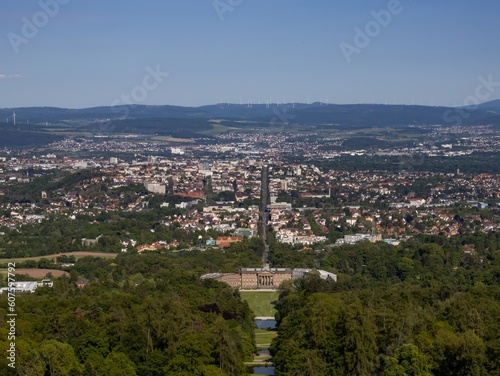 View of Kassel and Wilhelmshöhe Castle from the Bergpark