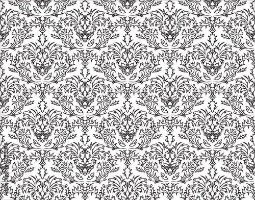 Abstract seamless vector damsk background for design use