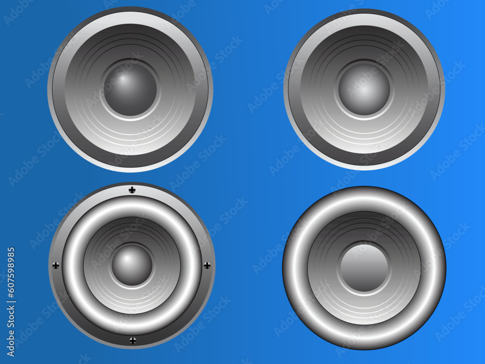 4 Pub and Disco style Loudspeakers in vector format 4 Pub and Disco style Loudspeakers in vector format