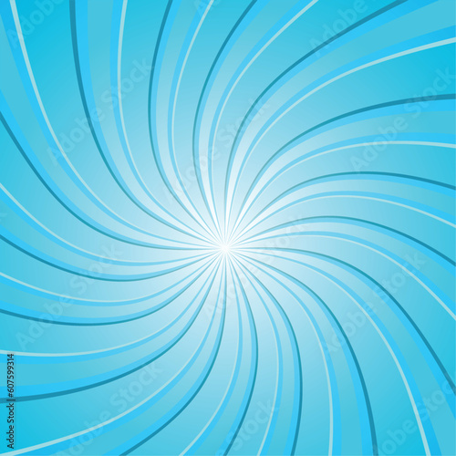 Blue spiral background. Flowing stripes forming a beautiful twist.