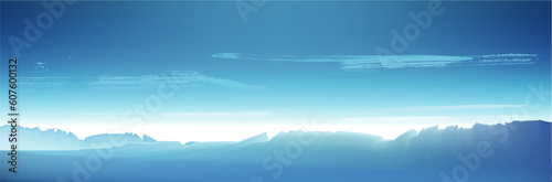 the northern winter landscape drawing, mesh