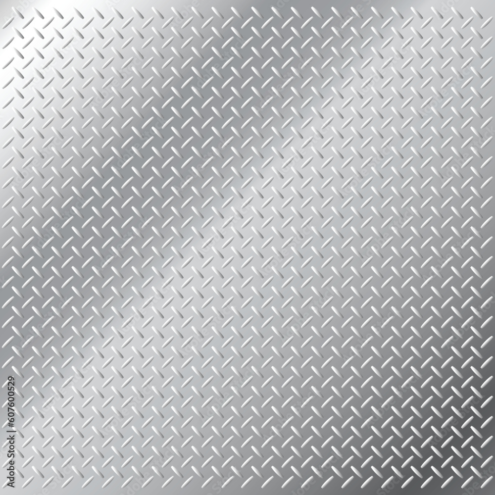 Vector background texture of shiny stainless steel metal with small diamond crosshatch tread pattern Vector background texture of shiny stainless steel metal with small diamond crosshatch tread pattern