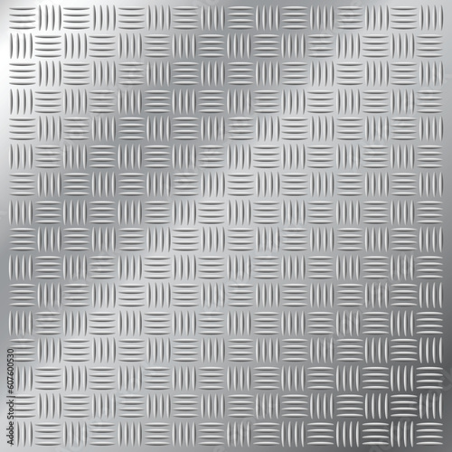 Vector illustration of stainless metal cross hatch tread background