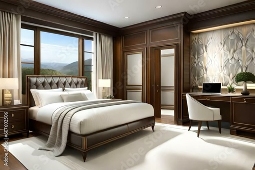 Double bedroom  classic-style interior design