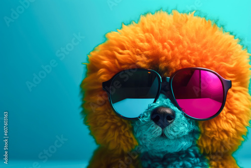 Cute koala wearing sunglasses. animal on summer vacation, animal illustration. Ai generative © zamuruev